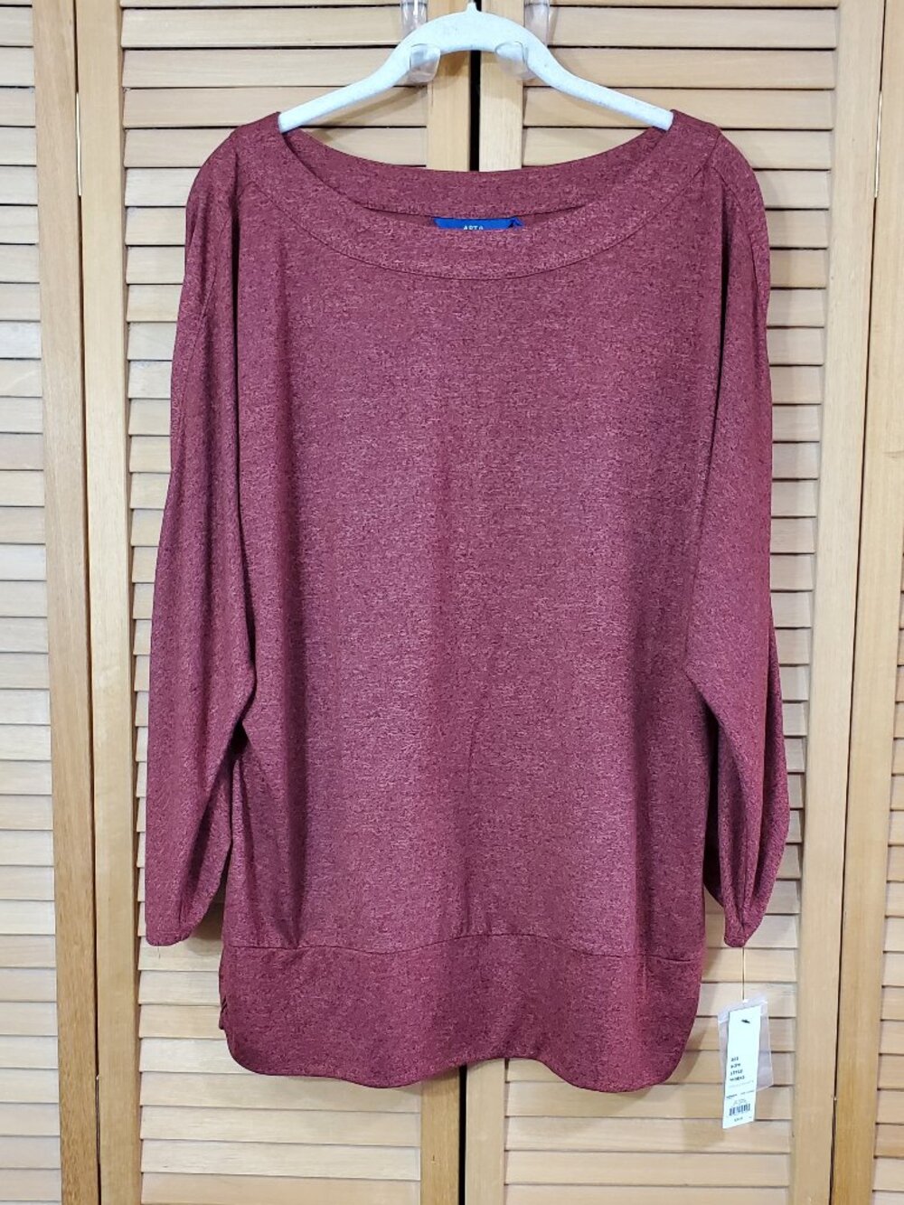 Apt. 9 Banded Hem Boat Neck Top XL